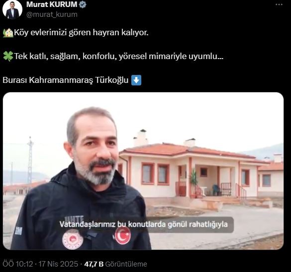 Köy evlerini gören hayran kalıyor! Bakan Kurum o görüntüleri paylaştı