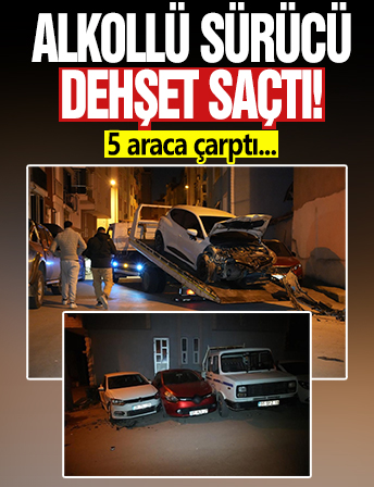 Edirne’de alkolü sürücü dehşet yaşattı: 5 araca çarptı, 1 kişi yaralandı