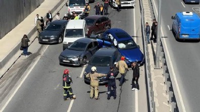 Alt geçitte 6 aracın karıştığı zincirleme kaza