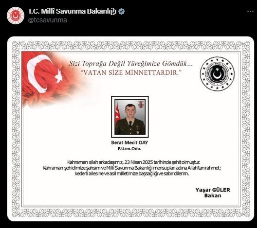 Şehidin var Türkiye! Pençe-Kilit Operasyonu bölgesinde...