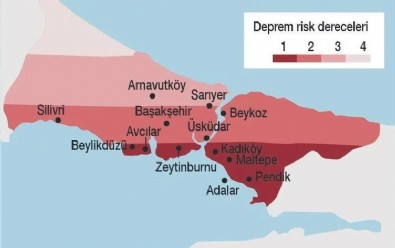 İstanbul'un deprem risk haritası! İşte birinci, ikinci ve üçüncü derece riskli ilçeler