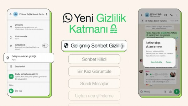 WhatsApp'tan gizlilikte yeni bir seviye! Gelişmiş sohbet gizliliği özelliği tanıtıldı