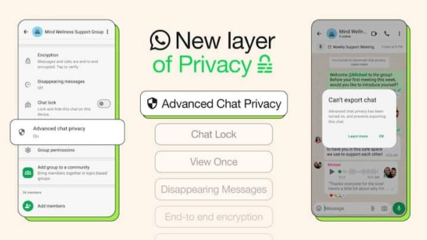 WhatsApp'a yeni özellik geldi! Gelişmiş Sohbet Gizliliği