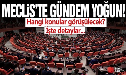 Meclis'te gündem yoğun!