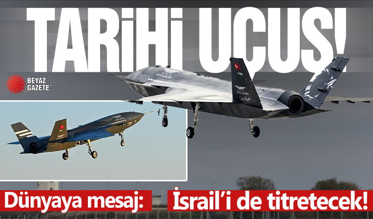 KIZILELMA’dan tarihi uçuş! Dünyaya KKTC mesajı! İsrail'i de titretecek