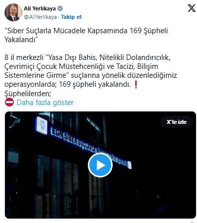 8 ilde siber suçlarla mücadele operasyonu: 169 şüpheli yakalandı