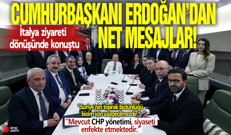 Cumhurbaşkanı Erdoğan'dan İtalya Dönüşü Dikkat Çeken Açıklamalar