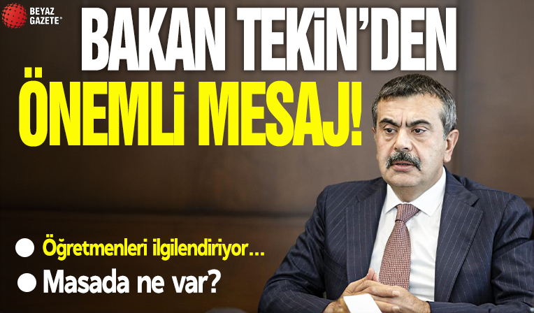 Yusuf Tekin'den önemli açıklamalar: Okutulacak dersi kalmamış öğretmene branş değişikliği masada