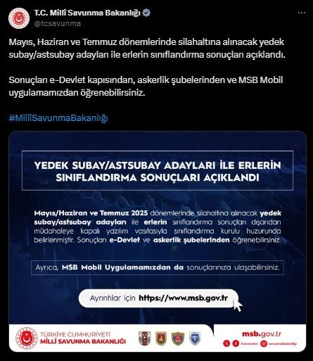 MSB duyurdu! Askerlik yerleri açıklandı!