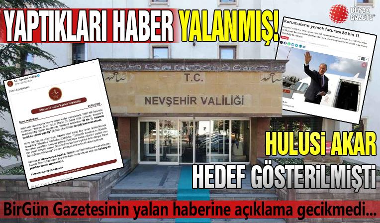 Birgün Hulusi Akar'ı hedef aldı: Nevşehir Valiliğinden o iddialara yalanlama!