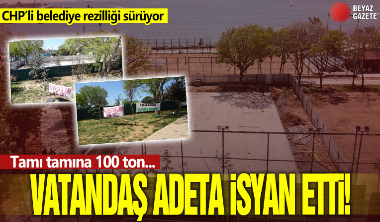 CHP'li Kadıköy Belediyesi, Kalamış Parkı'na 100 ton beton döktü: Vatandaş tepkili