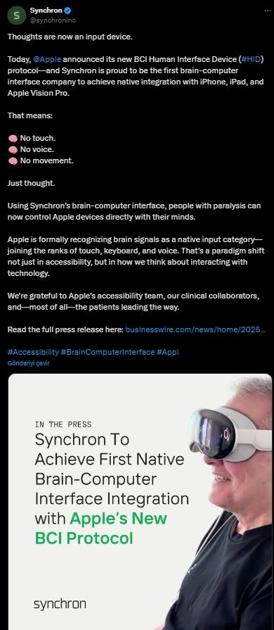 iPhone'lar beyin sinyalleri ile kullanılabilecek! Apple'ın yeni özelliğinin detayları belli oldu