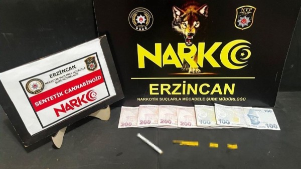 Erzincan'da uyuşturucu ticareti yapan şahsa tutuklama
