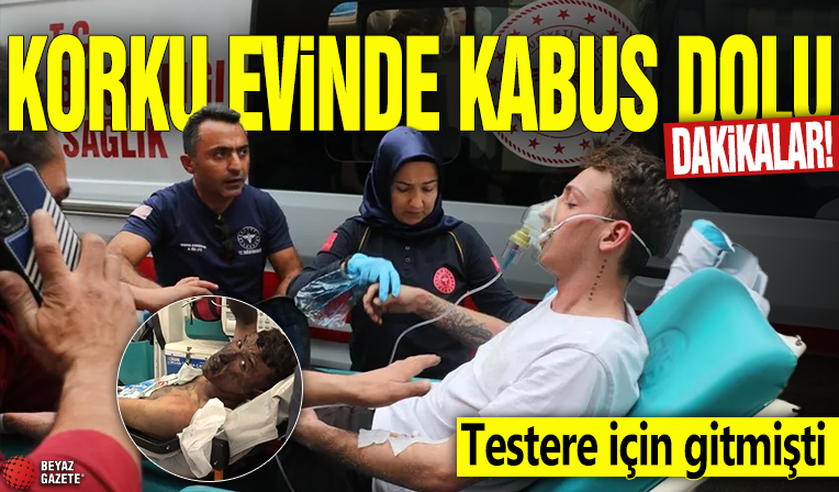 Korku evinde kabus dolu dakikalar! Testere için gitmişti