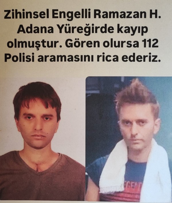 Adana'da zihinsel engelli genç 34 gündür kayıp