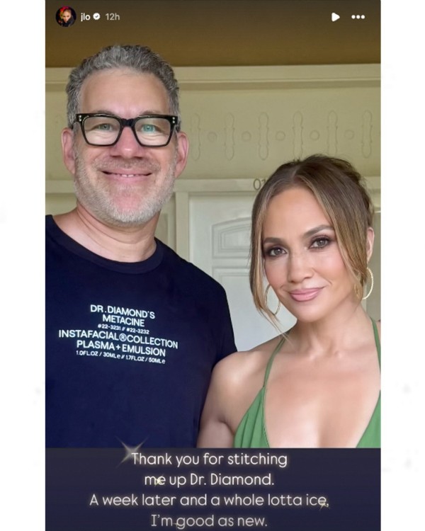 Jennifer Lopez'in yüzüne dikiş atıldı