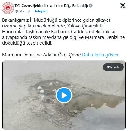 CHP'li Çınarcık Belediyesi Marmara Denizi'ni kirletti: Bakanlık ceza kesti!