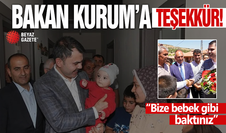 Bakan Kurum’a Zey Köyü’nden teşekkür! Depremzede vatandaş: Bize bebek gibi baktınız