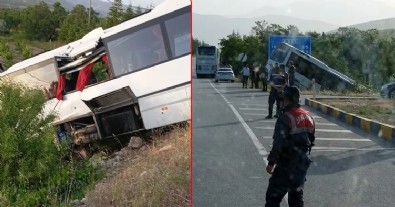 Isparta'da feci kaza! Tur otobüsü şarampole uçtu: 16 yaralı var!