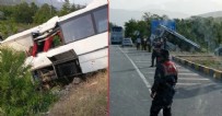 ATİLLA ÖZBİR - Isparta'da feci kaza! Tur otobüsü şarampole uçtu: 16 yaralı var!