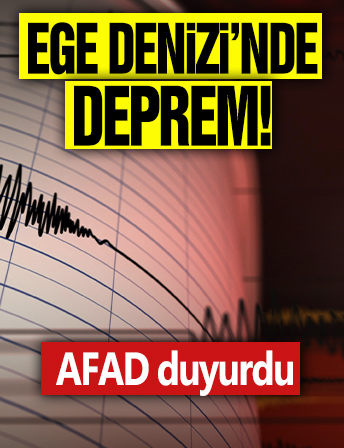 Ege Denizi'nde deprem! AFAD duyurdu