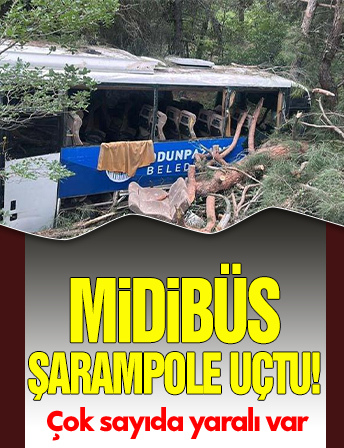 Midibüs şarampole uçtu! Çok sayıda yaralı var
