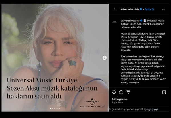 Sezen Aksu müzik haklarını sattı