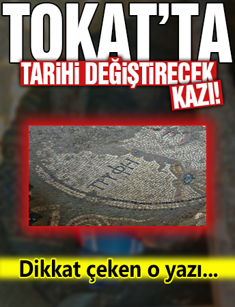 Tokat'taki izinsiz kazıdan tarih fışkırdı! Dikkat çeken 'ΤΡΥΦΗ' yazısı