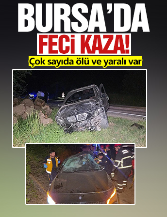 Bursa'da feci kaza! Otomobil ile cip kafa kafaya girdi! 3 ölü 1 yaralı
