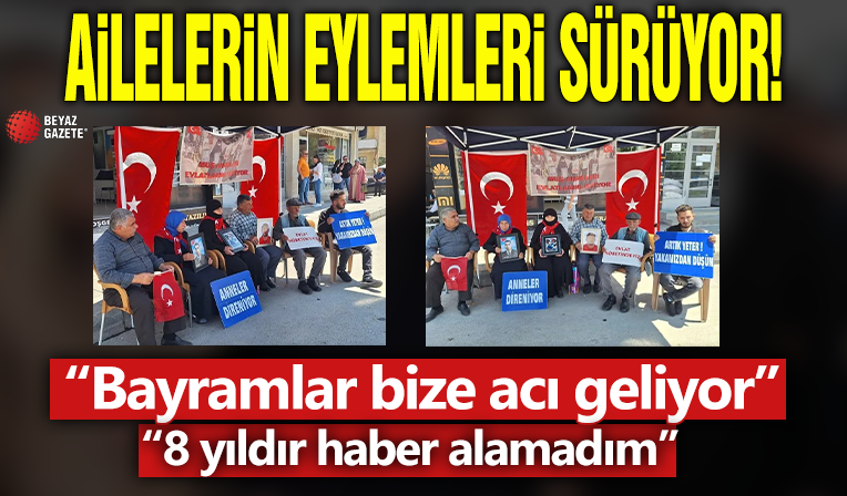 Muş'ta evlatlarına kavuşmak isteyen aileler DEM Parti önündeki eylemlerini sürdürdü