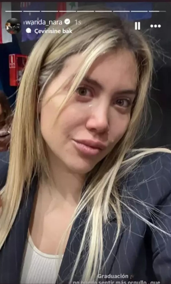 Wanda Nara ağlarken fotoğraf yayınladı
