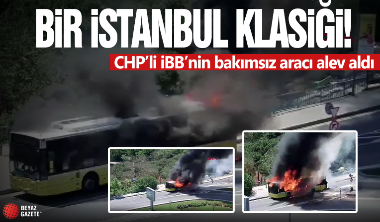 Sarıyer'de İETT otobüsünde yangın paniği!