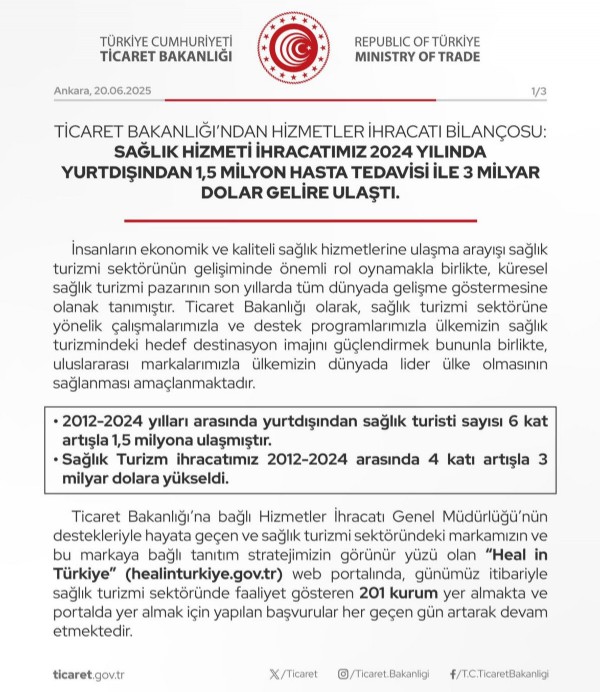 Ticaret Bakanlığı açıkladı! 3 milyar dolarlık rekor gelir