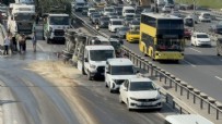 BASıN EKSPRES YOLU - Bahçelievler'de beton mikseri devrildi: Yan yol trafiğe kapandı