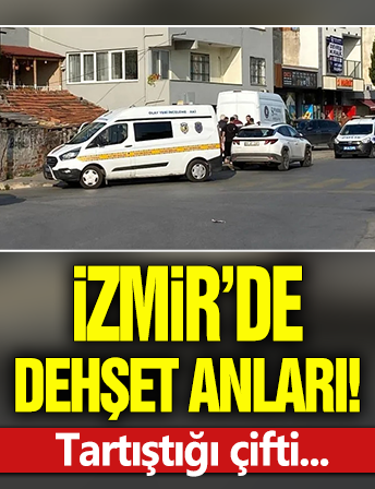 İzmir'de dehşete düşüren olay! Tartıştığı karı kocayı silahla vurdu
