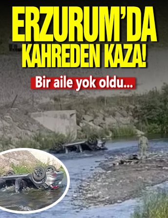 Otomobil dereye uçtu: Çift ile çocukları öldü