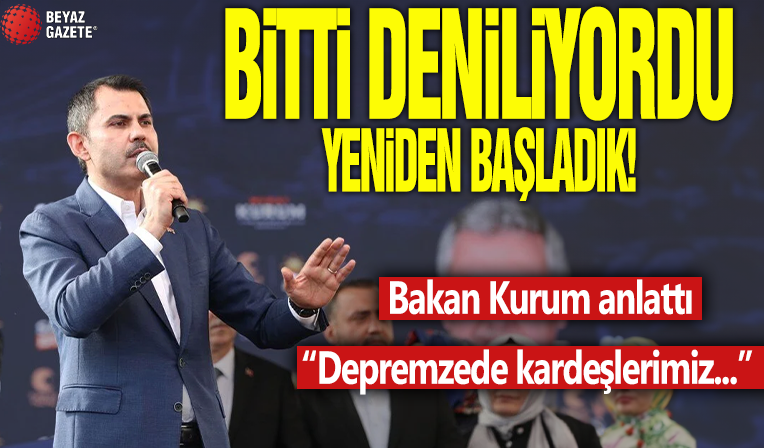 'Bitti' denilen yerden yeniden başladık! Bakan Kurum anlattı: Depremzede kardeşlerimiz bayramı yeni yuvalarında karşılıyor