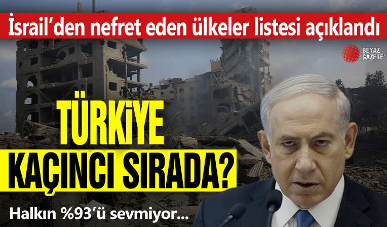 İsrail’den nefret eden ülkeler listesi açıklandı!