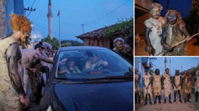 Bursa'da 200 yıllık gelenek! 'Deliler' gece vakti köyü bastı