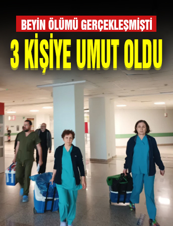 Samsun'da beyin ölümü gerçekleşen kadının organları 3 kişiye umut oldu