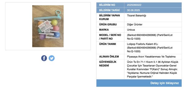 Ticaret Bakanlığı ifşa etti! Satışı yasaklandı, piyasadan toplatılıyor