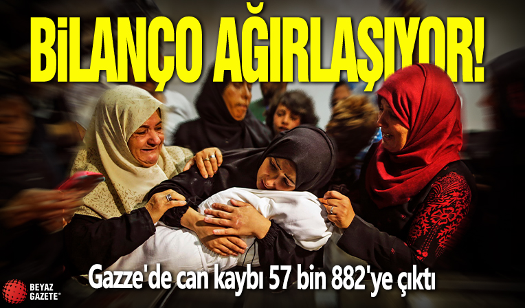 Bilanço ağırlaşıyor! Gazze'de can kaybı 57 bin 882'ye çıktı
