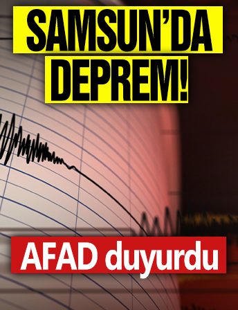 Samsun'da deprem! AFAD duyurdu