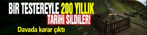 Bir testereyle 200 yıllık tarihi sildiler! Davada karar çıktı
