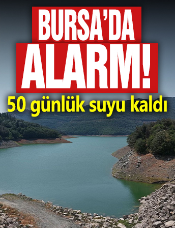 Bursa'da alarm! 50 günlük suyu kaldı