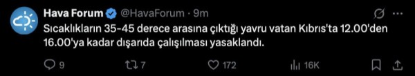 Sıcaklık alarmı verildi! Çalışma saatlerine yasak geldi