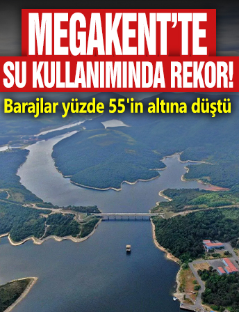 Megakentte su kullanımında rekor! Barajlar yüzde 55'in altına düştü