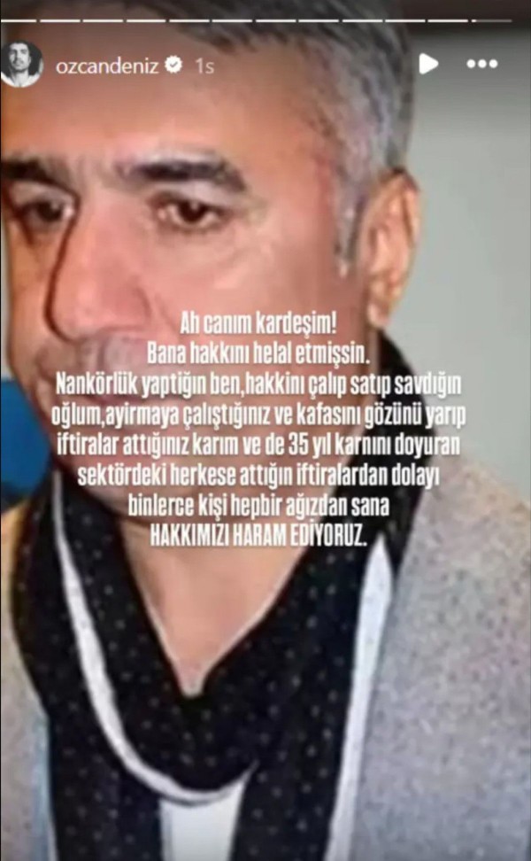 Özcan Deniz'den ağabeyine sert sözler