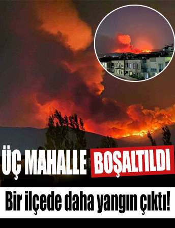 Bir yangın da Ödemiş'te: 3 mahalle tahliye edildi