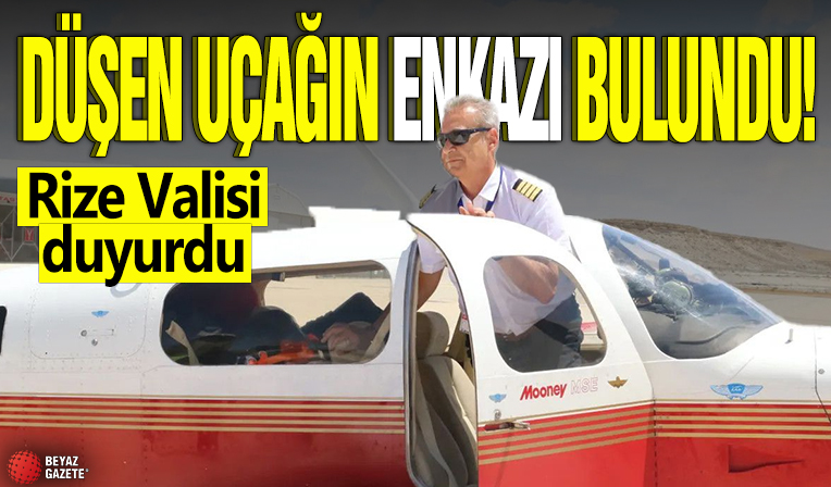 Düşen uçağın enkazı bulundu! Rize Valisi acı haberi duyurdu